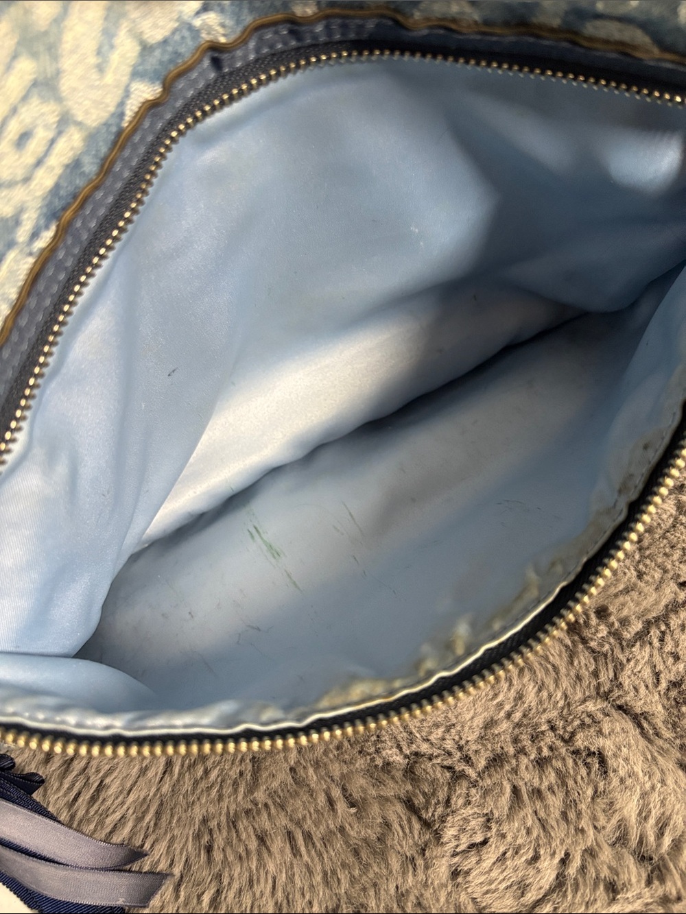 Coach Denim Blue Poppy Jacquard Shoulder Bag - Picture 6 of 8